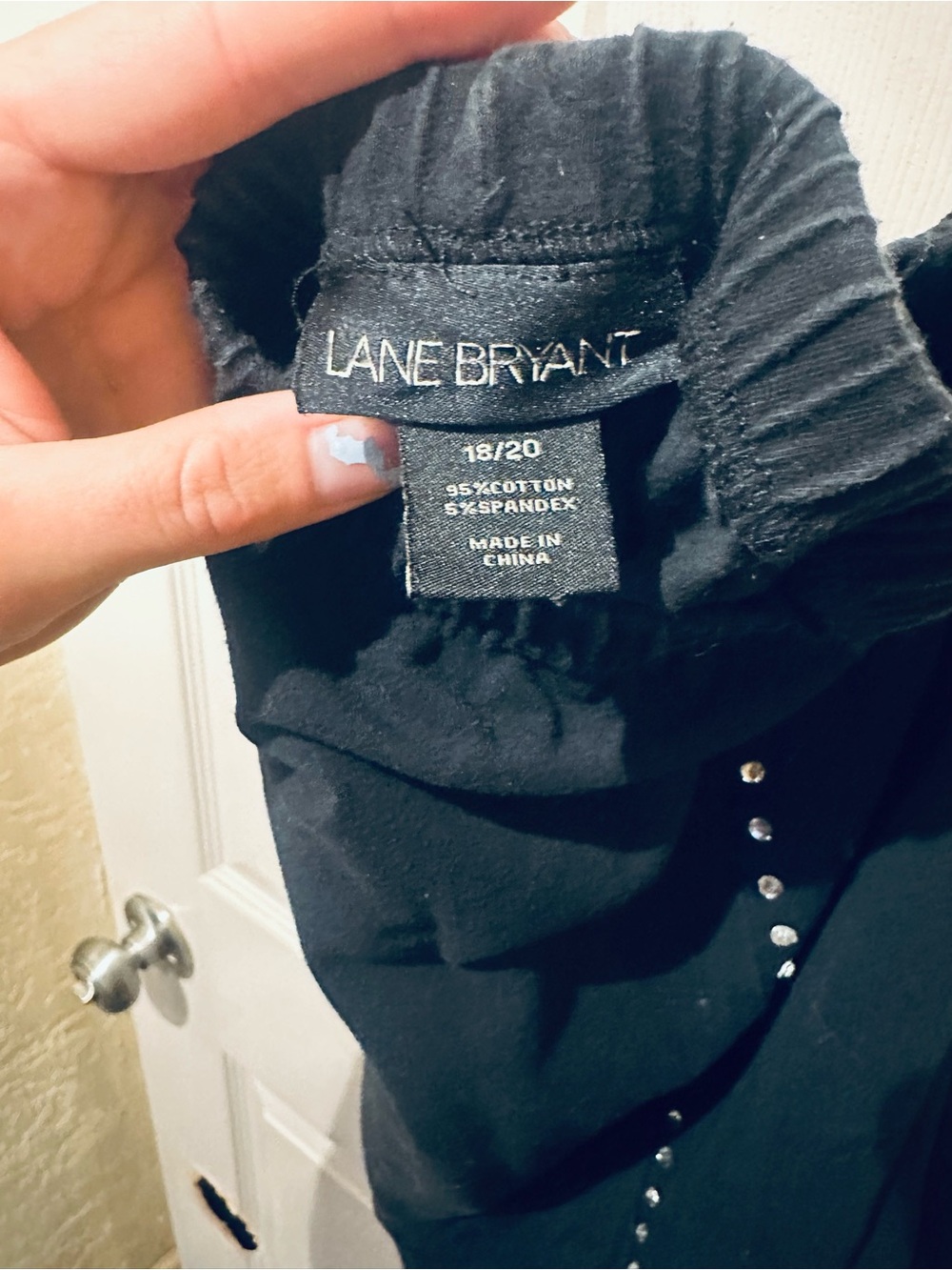 Lane Bryant Black Jeggings with Stud Detail